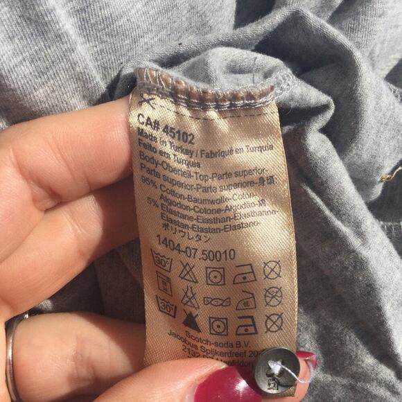 Scotch & Soda long sleeve shirt womens XL gray button henley minimalist cotton - Picture 9 of 10